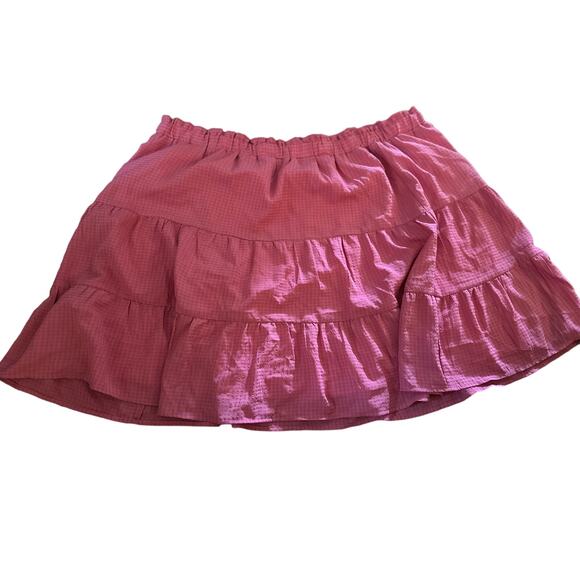 Heatherly Pink Tiered Ruffle Skirt, Women's Plus Size 3X - Picture 1 of 5